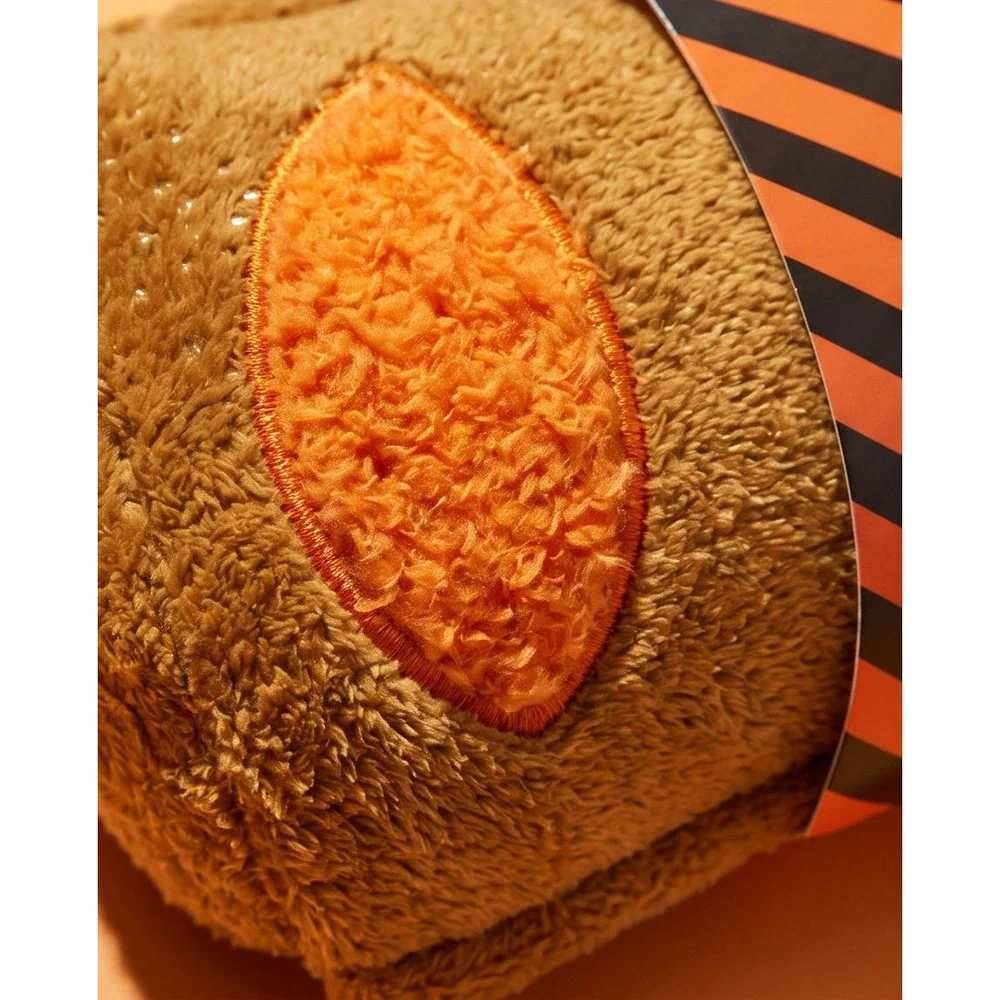 Bark Box‎ Punky Pie Tube Dog Toy Plush Squeaker Crinkle M-L Brown #213351 NEW